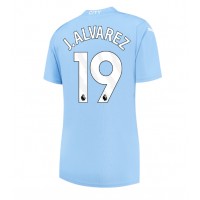 Dres Manchester City Julian Alvarez #19 Domaci za Žensko 2023-24 Kratak Rukav